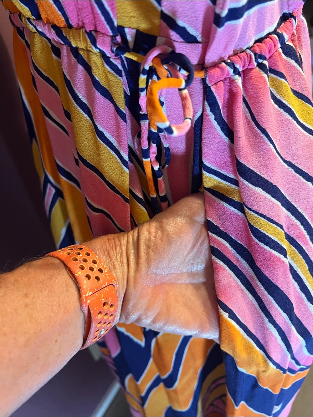 💖Anthropologie Maeve Finley Wide Leg Jumpsuit • Pink Animal Print • Pockets! - Picture 6 of 8